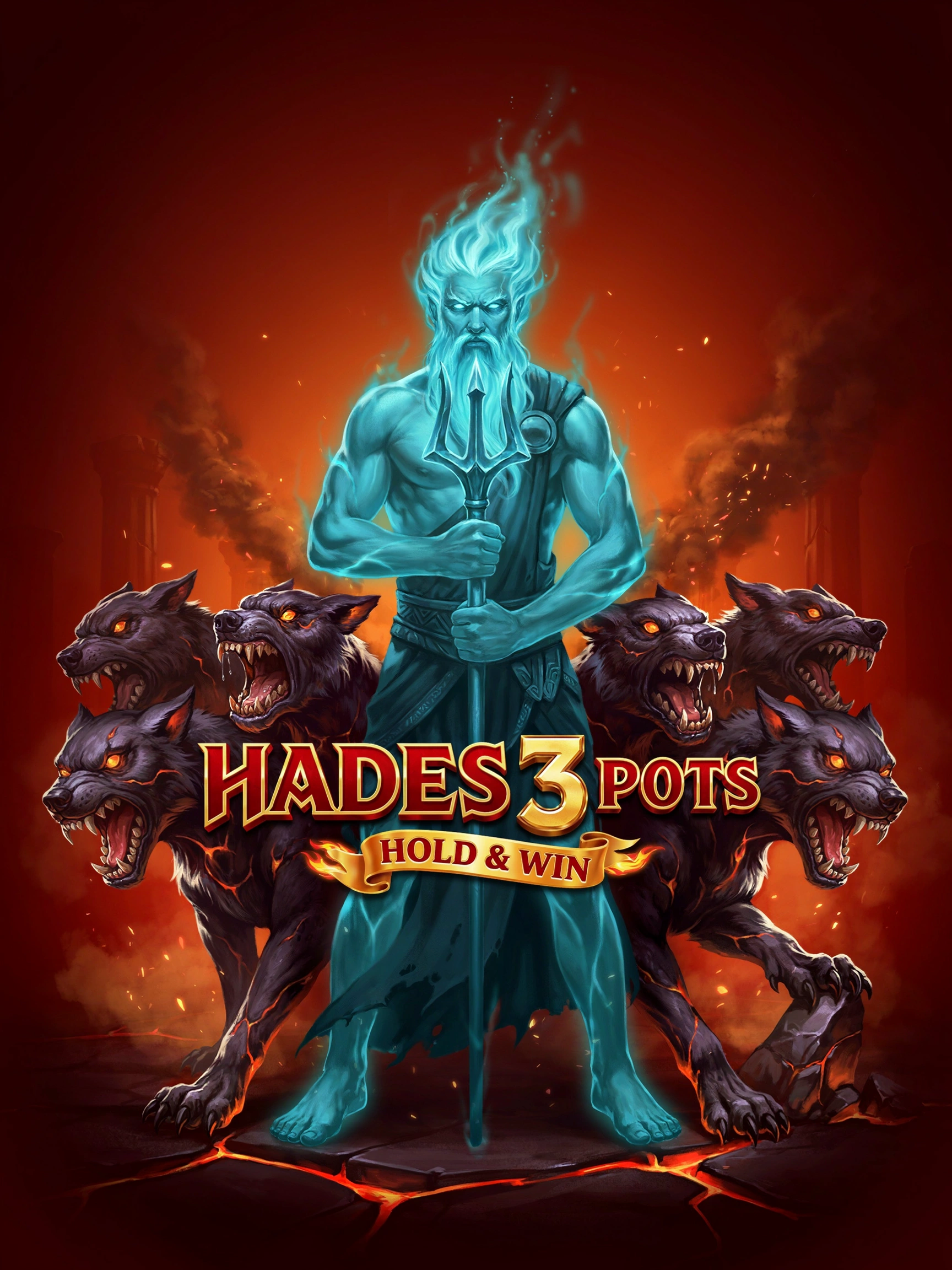 Promo art for the Hades 3 Pots Hold and Win pokie