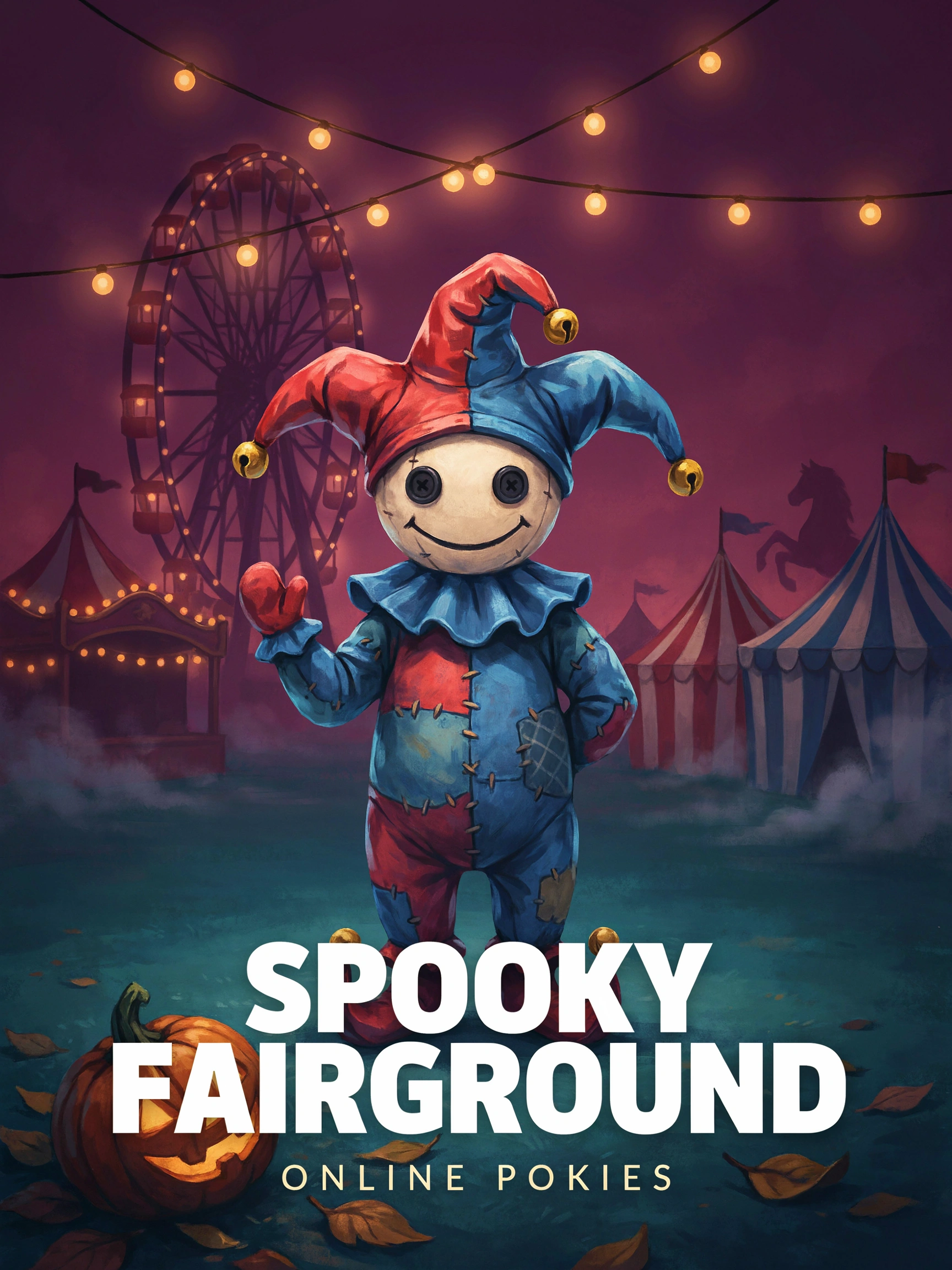 In-game art from the Haunted Carnival pokie